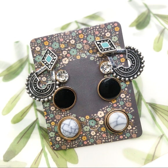Jewelry - 4-piece Modern Bohemia Stud Earrings Set